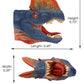 Gemini&Genius Dinosaur Toys Dilophosaurus Hand Puppets Halloween Scary Toys Soft Rubber Role Play Animal Head Puppets, Toy Gifts