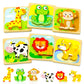 Benresive Wooden Toddler Puzzles, 6Pcs Animal Montessori Toys For 1-3 Year Old Boys & Girls, Learning Educational Preschool Toys, Great Gifts For 1 2 3 Year Olds