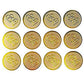 Twin Heart Print Wedding Seal Stickers, 1-inch, 100-pack (Gold)