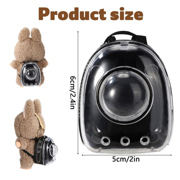 Lyreh Backpack for Doll  Adorable Realistic Doll Mini Backpack Accessories Perfect for Collectors & Fashion Display (Black)