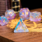 UDIXI 11 Piece Dice Set DND Polyhedral Dice Iridecent Swirls Dice for Role Playing Game Dungeons and Dragons, D&D Dice, (Purple