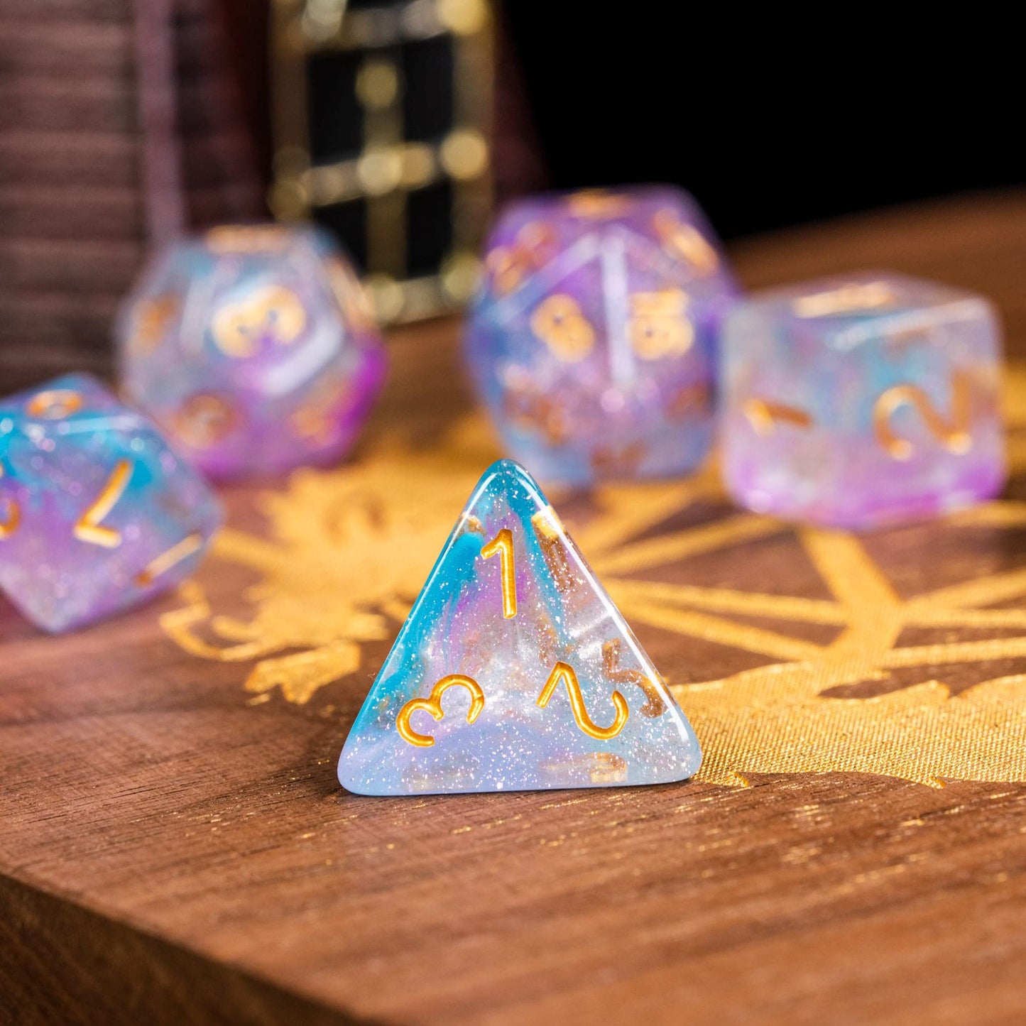 UDIXI 11 Piece Dice Set DND Polyhedral Dice Iridecent Swirls Dice for Role Playing Game Dungeons and Dragons, D&D Dice, (Purple