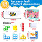 BBnote 64PCS Stack Game for mature-themed & Kids  Tetra Board Tower Games for Family Travel Party  2 Players Balance Stacking Toy  Team Toys Building Block