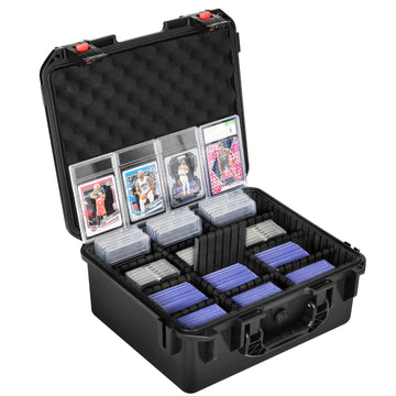 Graded Card Case Storage Box: Trading Card Storage Box With 9 Dividers For Psa Bgs Sgc Top Loaders Sports Cards, Waterproof Hard