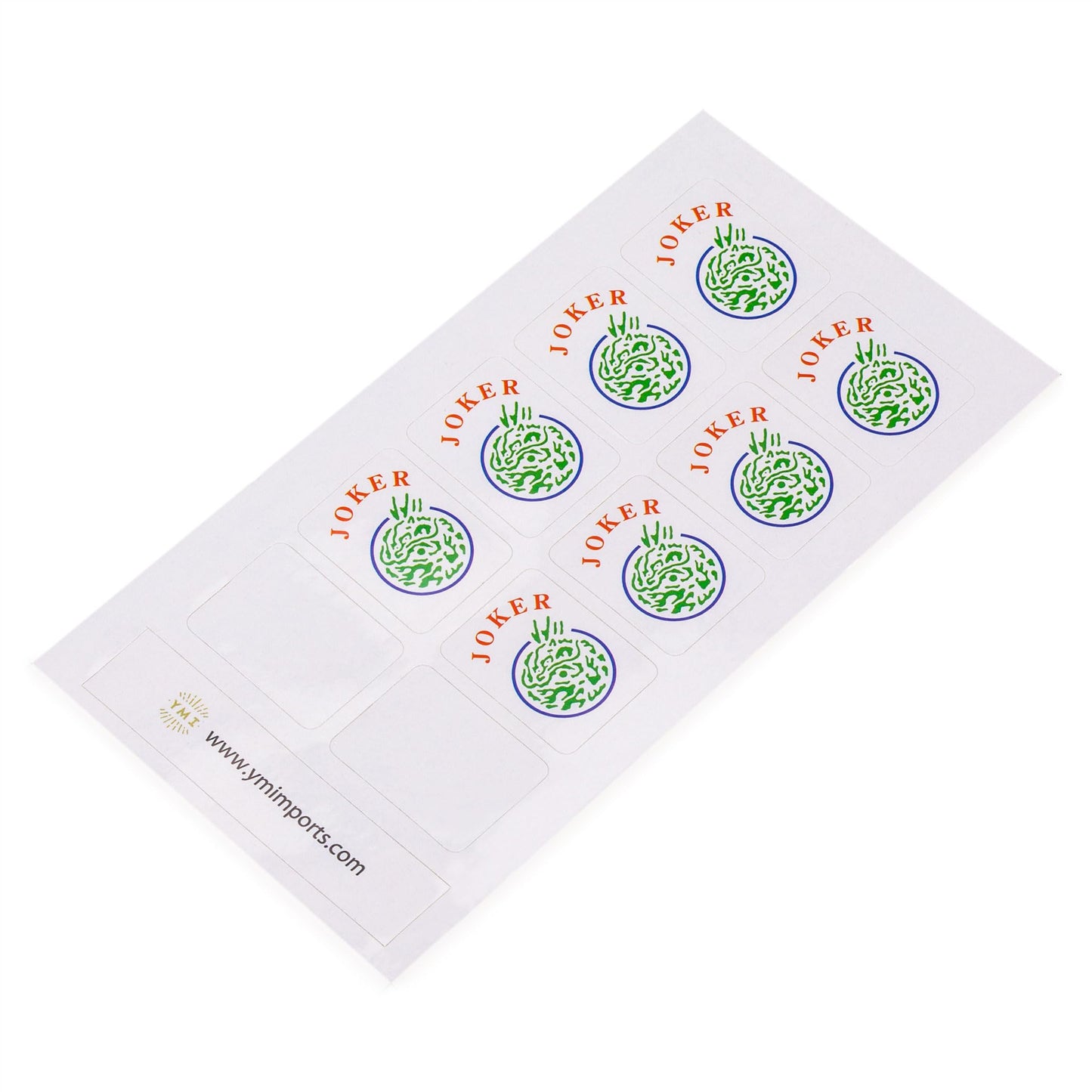 Yellow Mountain Imports American Mahjong Joker Tile Decal Stickers, Set of 8