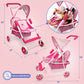 Baby Doll Collection Anivia Doll Stroller Heart Design Gifts For Toddlers And Girls Foldable Doll Stroller (Da208 Pink)…