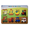 Mini Leaves Wooden Transport Vehicles Puzzles for 3+ 8 Pieces |Early Learning Educational Toys Multicolor