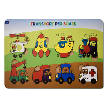 Mini Leaves Wooden Transport Vehicles Puzzles for 3+ 8 Pieces |Early Learning Educational Toys Multicolor