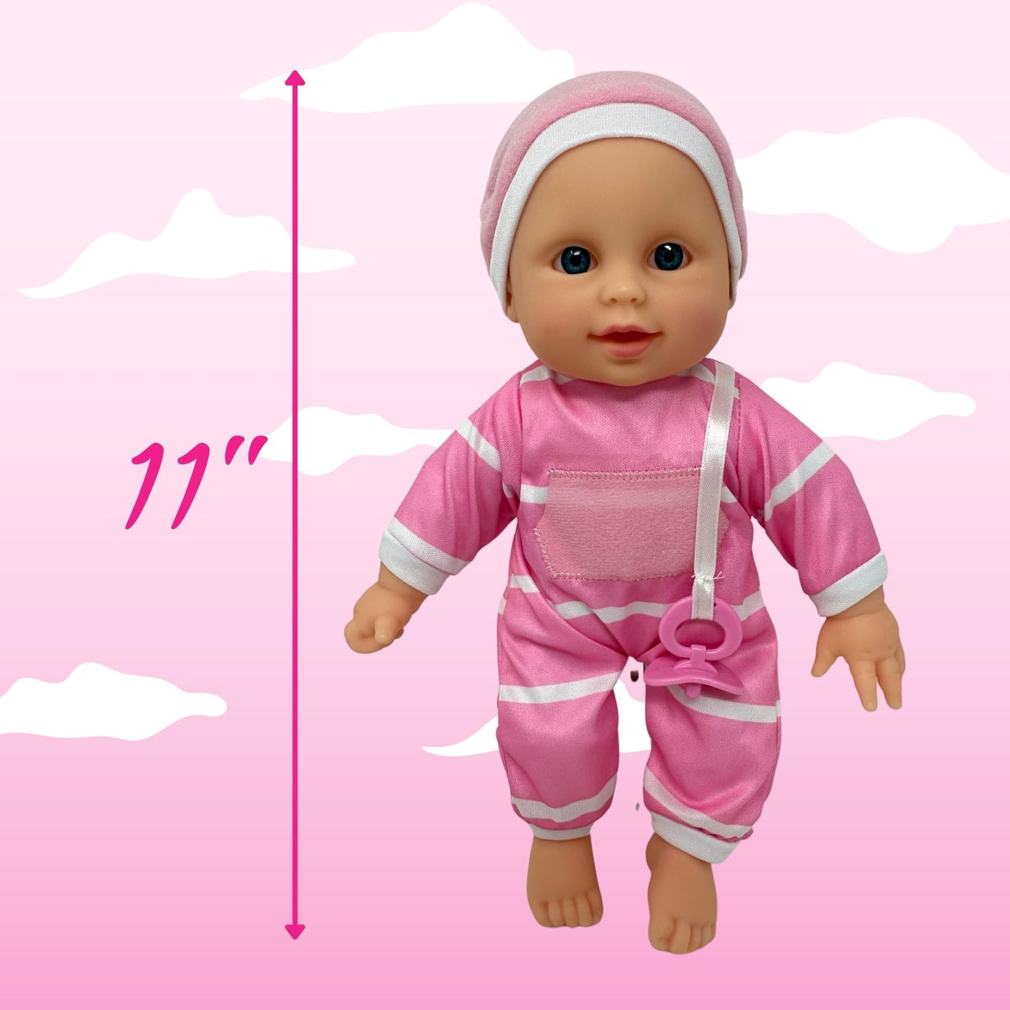 The New York Doll Collection 11 Inch Soft Body Doll In Gift Box - Award Winner & Toy 11' Baby Doll (Caucasian)