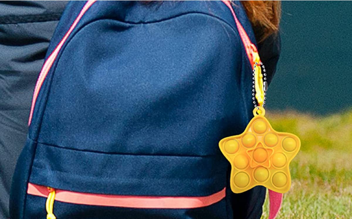 36 Pcs Christmas Mini Push Pop Keychain Bubble Squeeze Sensory Fidget Toys, Anxiety Stress Reliever Hand Toys,Party Favors Supplies Christmas Idea Gifts For Kids Adults