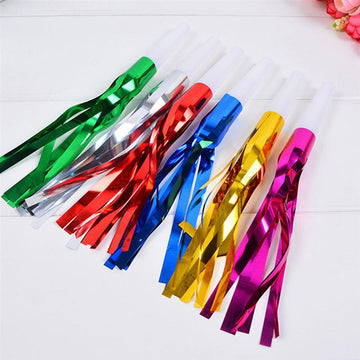 Binaryabc Noise Maker,Metallic Fringed Blowouts Whistles,Party Blowers Whistles,For Birthday Party Favors, New Years Party 30Pcs