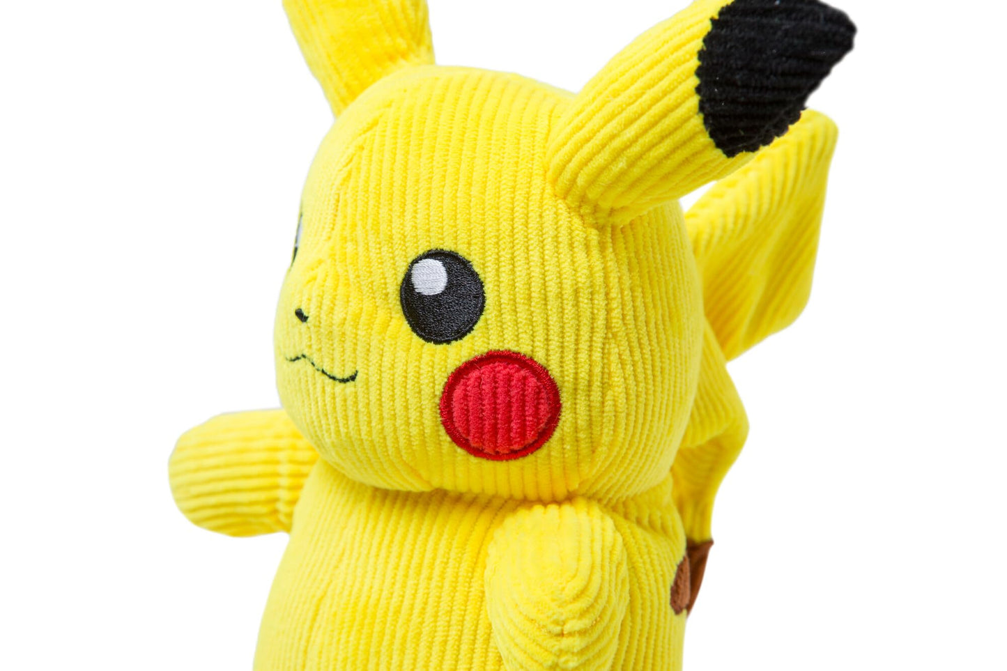 Pokèmon Pkw2389 Select Corduroy Pikachu Plush-8-Inch-Unique Fabric-Authentic Details, Multicolor