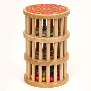 B. Toys- A-Maze Rain Rush Dexterity Toy- Crawling Rolling Tower- Developmental Natural Wooden Rainmaker Toy- Toys For Toddlers