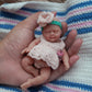 Newtotlove 4.5'' Girl Reborn Doll Micro Preemie Full Body Silicone 13Cm Baby Doll Lifelike Mini