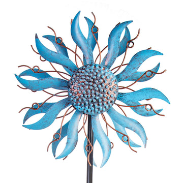 Venniy Wind Spinner Outdoor Decoration, 57   H*13   D Wind Sculptures Metal Yard Art Windmill, Pinwheels For Yard And Garden