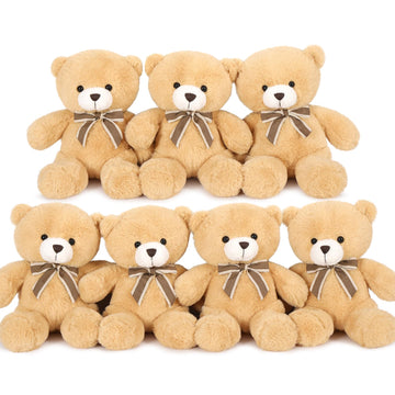 Tezituor Teddy Bears Stuffed Animal 7 Packs In Bulk, Small Teddy Bear Bulk 12'' For Baby Shower Decorations, Stuffed Bear Plush