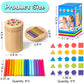 Learning Color Sorting Toys For Toddlers,Wooden Montessori Toys For 1 2 3 Year Old,Color & Shape Sorting Sensory Matching Games,Fine Motor Skills Sensory Toys For 1+ Year Old Baby Boys Girls Gifts