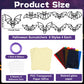 QOUBAI 32 Sets Halloween Bats Suncatchers Craft Kit DIY Window Stained Glass Effect Halloween Bats Paper Crafts Home School Clas