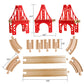 Wooden Train Bridges, 3 Suspension Bridge, Wooden Train Track Accessories, Wooden Train Track, Train Tracks Compatible with All
