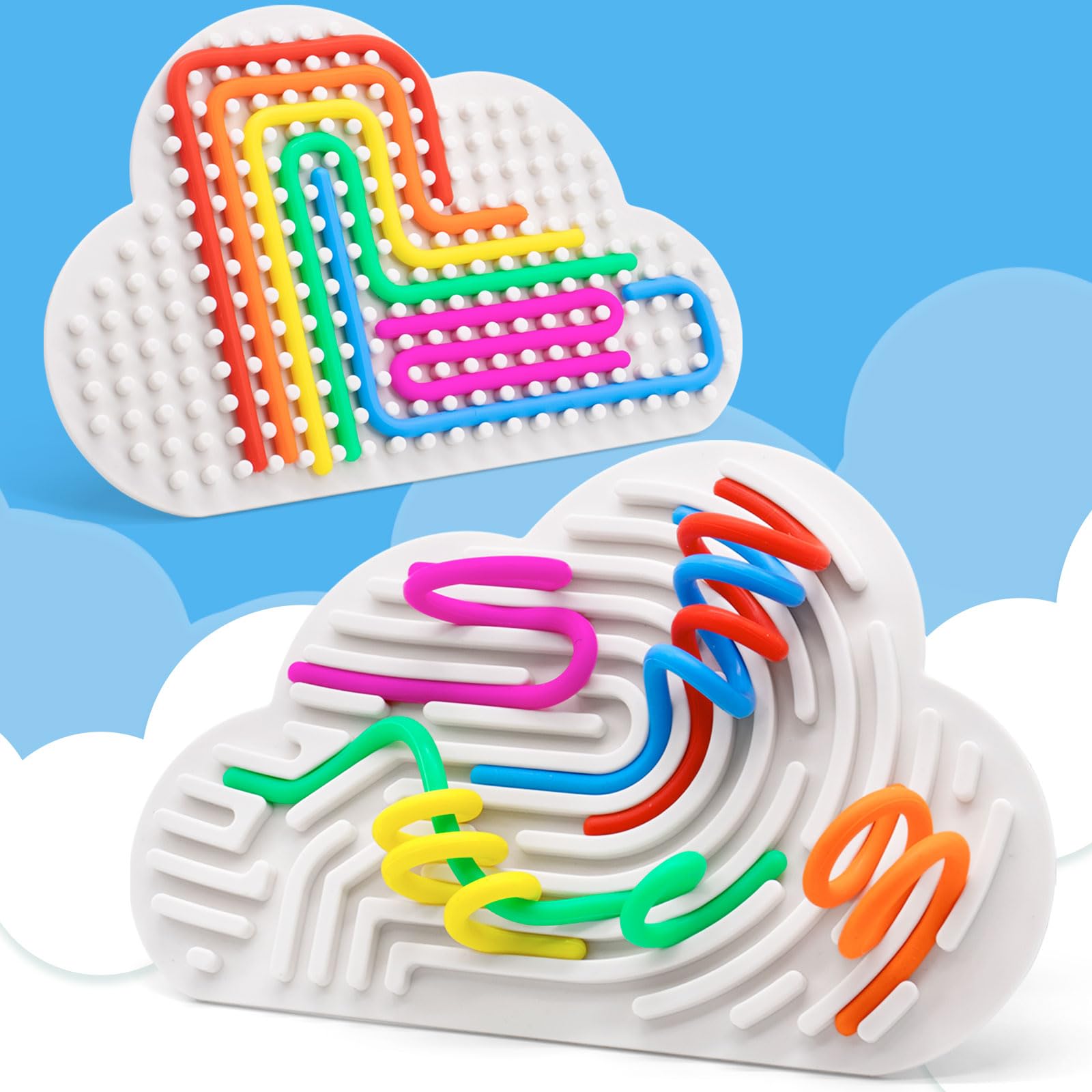 Christmas Stocking Stuffers for Kids Gifts: Fidget Toys mature-themeds Toddlers Sensory Activity Board - ADHD Calming Autism Toy Birthday Xmas Gift for 3 4 5 6 7 8 Years Old Boys Girls Teenagers