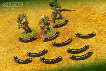 LITKO Specialist Base Hugger Token Set  25mm Bases  Compatible with Warhammer: Kill Team  Translucent Grey (10)