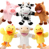 Lenwen 6 Pcs Valentines Day Gifts For Kids Hand Puppets Bulk With Working Mouth 10 Inches Plush Animal Hand Puppet Toddler Plush
