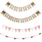 Horse Birthday Decorations - Happy Birthday Burlap Banner - Felt Horse Garland And Pennant Banner - Horse Party Supplies