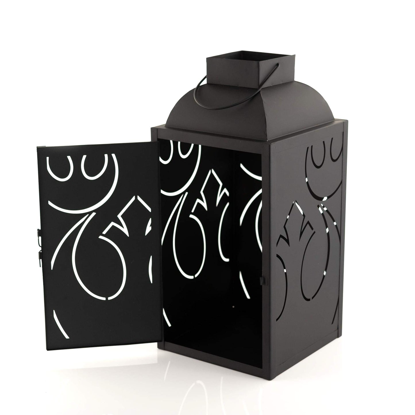 Seven20 Star Wars Stamped Lantern | Black Die-Cut Rebel Insignia Pattern | Indoor & Outdoor Use | 14 Inches Tall
