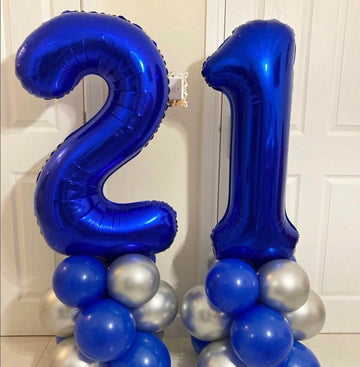 40 Inch Navy Blue 20 Number Balloons Giant 20 Balloons Navy Blue Birthday 20 Balloons 20Th Birthday Anniversary Party Decoration