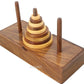 TOSQP27 Tower of Hanoi Wooden Puzzle - 9 Rings Logic Game, Premium Rosewood, Model MN-Tower-Puzzle-Hanoi