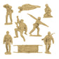 Bmc Cts Ww2 German Assault & Medics Plastic Army Men - 24Pc Tan Soldier Figures