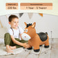 VangeBow Bouncy Horse - Inflatable Jumping Animal Hopper for Kids 3+, Black Saddle, PVC Material, Pump Included, Perfect Birthday Gift