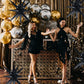 Toniful 4 Pcs 22Inch 4D Huge Black Star Balloons Explosion Star Mylar Foil Balloons For Party Supplies Backdrop Christmas,New Ye