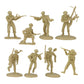 BMC Toys WW2 D-Day Plastic Army Men Set - 34 Soldier Figures, Medium Size, Od Green/Tan/Gray, Model BMC-40024