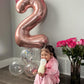 60 Balloon Number, Rose Gold Number 60Th Birthday Balloons 40 Inch, 60 Years Old Rose Gold Birthday Decorations For Men Women, 6