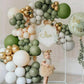 PartyWoo Sage Green Balloons, 85 pcs Rubber Pack - 5" to 18" Matte Green Balloons for Garland or Arch Decorations