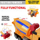 Liberty Imports 14'' Oversized Cement Mixer Truck Friction Powered Big Construction Vehicle Toy for Kids Pretend Play