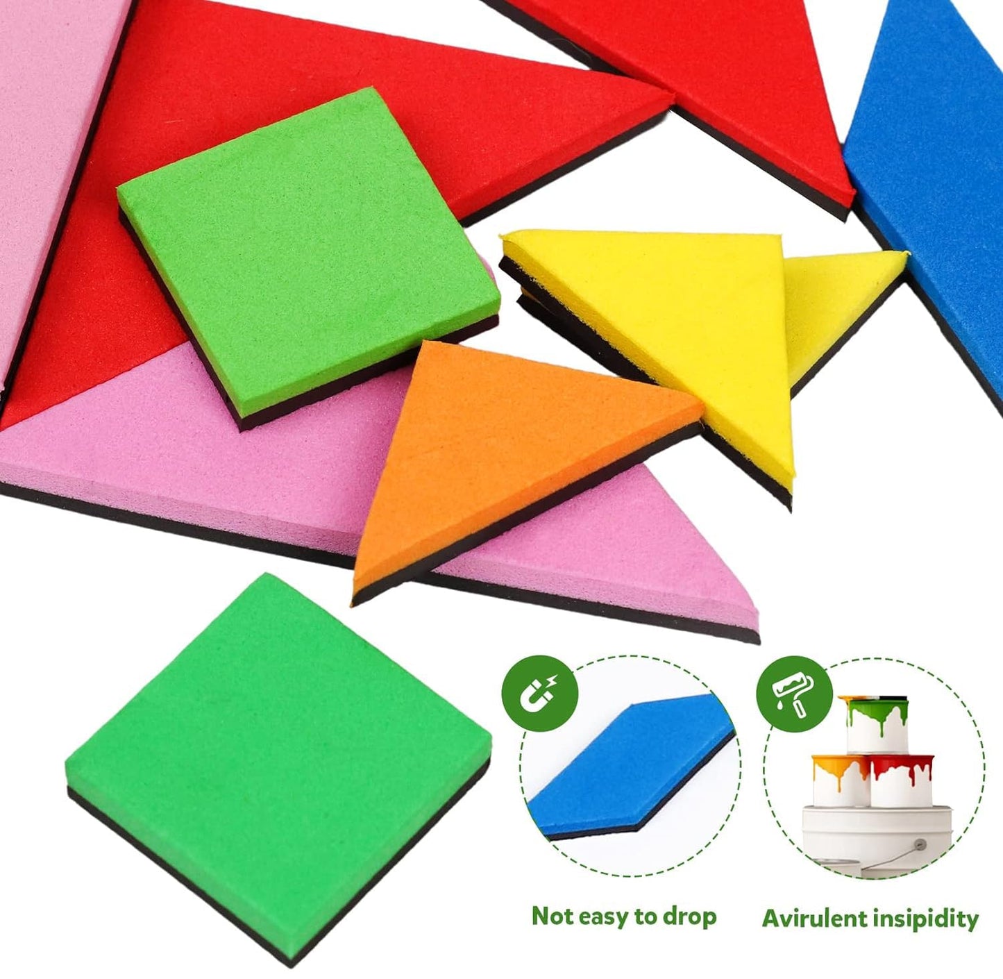 Kizh Travel Tangram Puzzle Book Game - Magnetic Jigsaw Shapes, 2Pcs, STEM Educational Toy for Kids & Adults, Model: kizhpz301