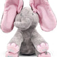 Varnh PeekABoo Elephant Plush Toy For Babies & Toddlers, Animated Singing Elephant Stuffed Animal With Flappy Moving Ears, Int