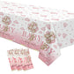 Xenorik Pink Bear Baby Shower Tablecloth Decorations - Disposable Bear We Can Bearly Wait Baby Shower Decorations Table Cover Pa