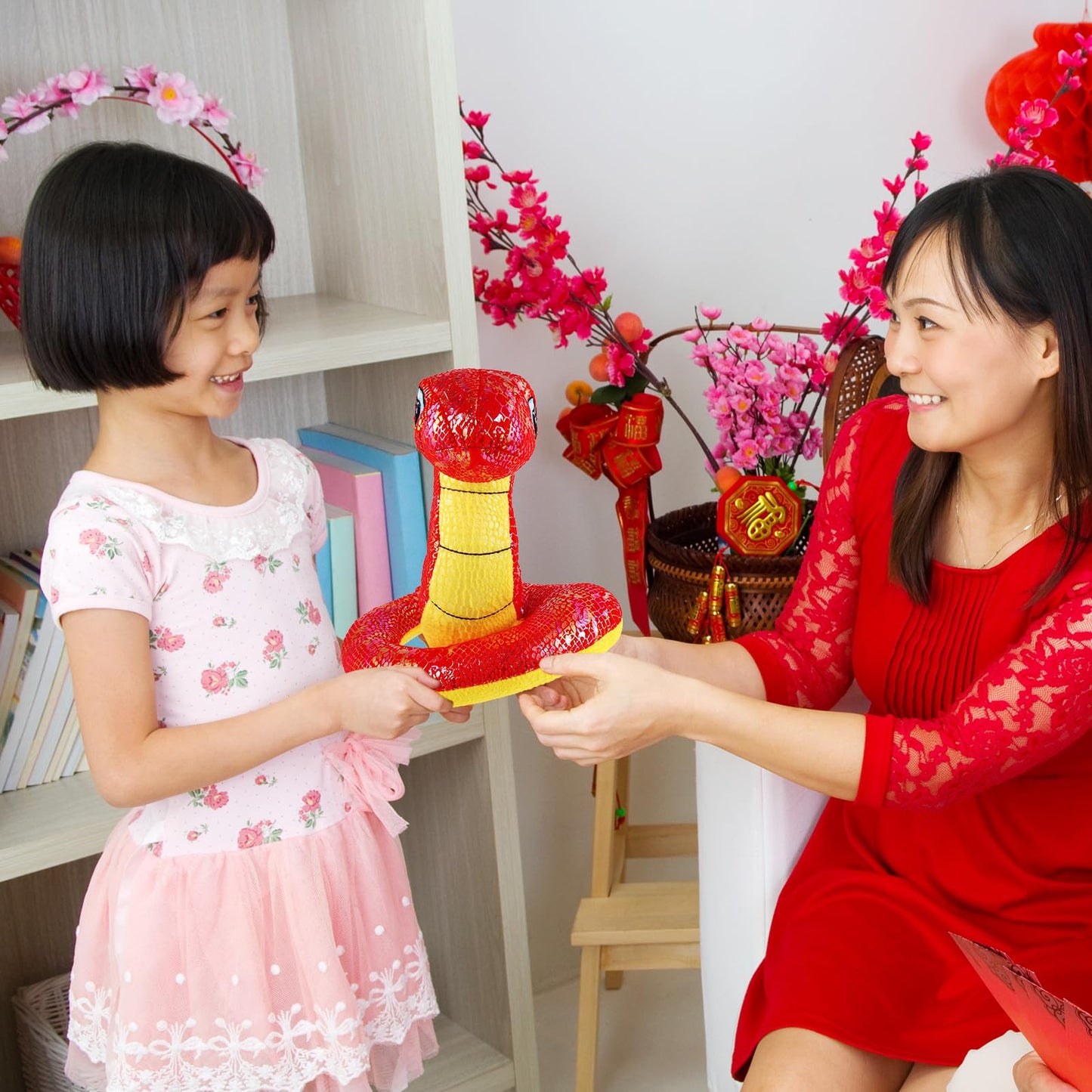 2 Pcs Chinese Snake Plush 2025 Year Of The Snake Stuffed Animal Plush Chinese New Year Plush Decoration Mascot Doll Plushies For