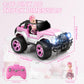 Carox Remote Control Car for Girls, 160 mins Pink RC Car with Doll and Sticker, 1:16 Scale RC Convertible Truck with Rechargeabl