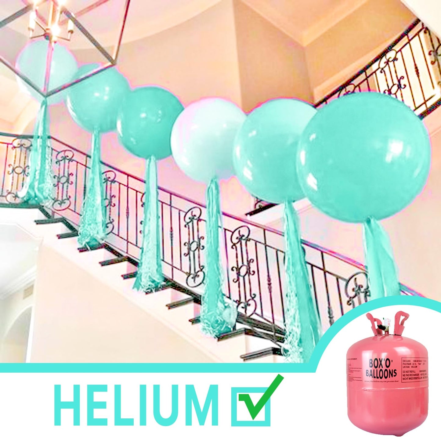 Partywoo Teal Large Balloons, 4 Pcs 36 Inch Balloons, Teal Blue Big Balloons, Turquoise Giant Balloons, Jumbo Balloons For Birthday Decorations, Baby Shower Decorations, Wedding Decorations, Teal-Y69