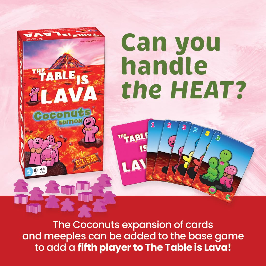 R&R Games Expansion Pack for The Table is Lava - Coconuts Edition, Cardboard, Model RR963
