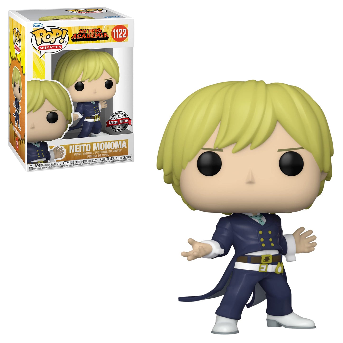 Funko Pop! Animation My Hero Academia: Neito Monoma #1122 Special Edition limited availability - Official Collectible Vinyl Figure