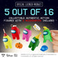 P.M.I. Crewmate Figures | 5 Toys Out Of 16 Collectibles In 1 Pack | Merch Incl. The Peeled And The Clogged | 1 Hidden Impostor | Mini Toys With 3 Add’L Hats | Kids’ Toys
