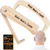 JULEASEL 2PCS Funny Bald Man Comb - Wood Gag Gift for Hair Loss, Model 546-9217-G11, Ideal for Birthdays & Over The Hill Parties