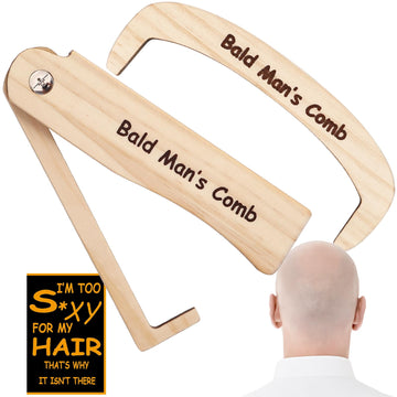 2Pcs Funny Bald Man Comb Funny Gag Gift Card Gag For Bald Man For Men Hair Loss Joke Gift Comb For Bald Man Brush For Bald Mens