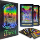 Qq Show Holographic Tarot Cards Deck Future Telling Game With Colorful Box 78 Tarot Card Game With Guidebook For Beginners And P