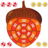TEASIK Thanksgiving Acorn Dart Board - Fall Crafts for Kids Halloween & Thanksgiving Decorations with 10 Balls Autumn Party Wall Decor for Family Game Night (21.3x16.5 Inch)
